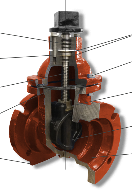VSI Resilent Gate Valve  8" Class 150 - AWWA C515