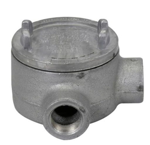 [Crouse-Hinds GUAL59] Crouse-Hinds GUAL59 Conduit Outlet Box, Type GUAL 1 1/2" Hubs, Malleable